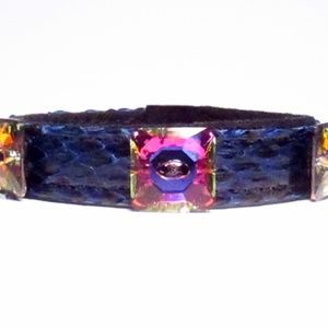 Snakeskin Bracelet with Swarovski Crystals